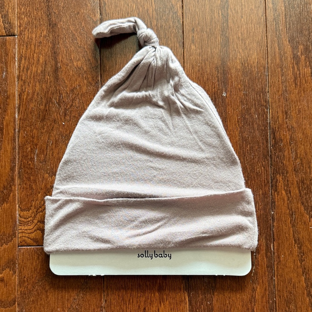 Solly Baby Soft Gray Knotted Hat